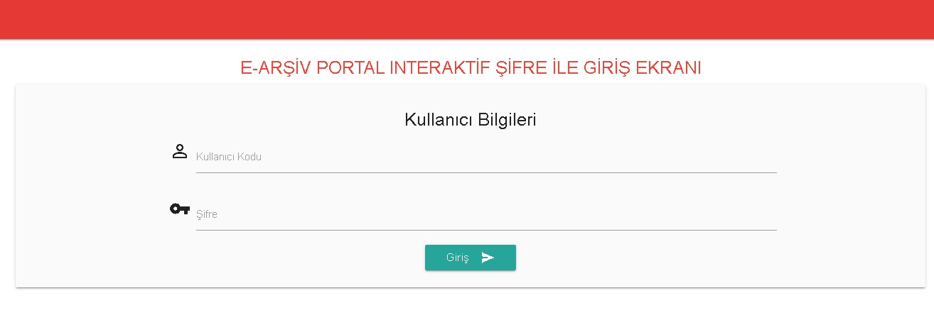 e-arsiv-portal-interaktif-sifre-ile-giris-ekrani E Arşiv Portal İnteraktif Şifre ile Giriş Ekranı