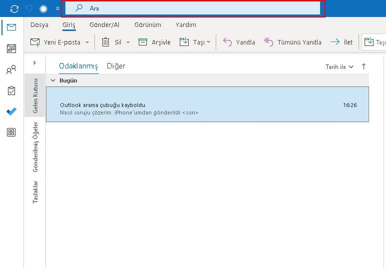 outlook-arama-cubugu-kayboldu Outlook 365 Arama Çubuğu Kayboldu