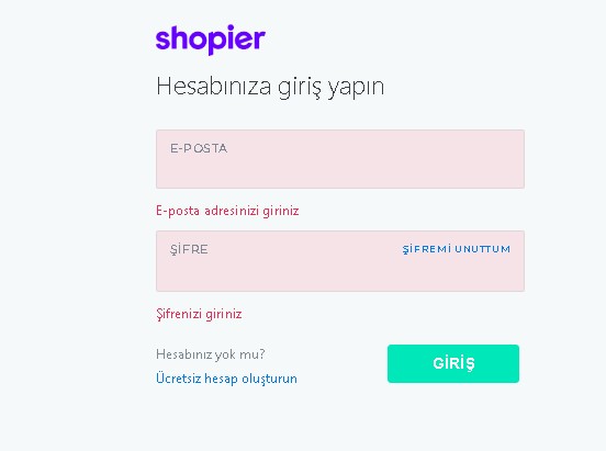 Shopier-Giris-Yapamiyorum Shopier Giriş Yapamıyorum