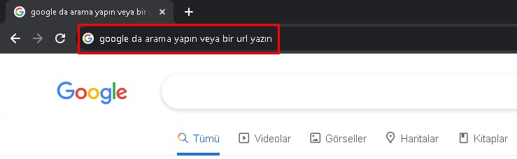 google-da-arama-yapin-veya-bir-url-yazin Google Chrome Google da Arama Yapın veya Bir Url Yazın