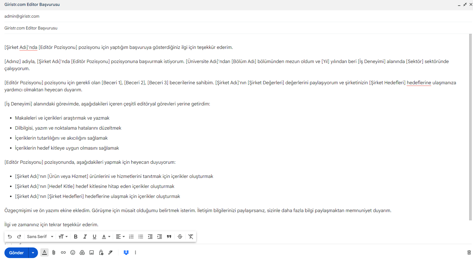 is-basvurusu-mail-ornek İş Başvurusu Mail Nasıl Yazılır ?