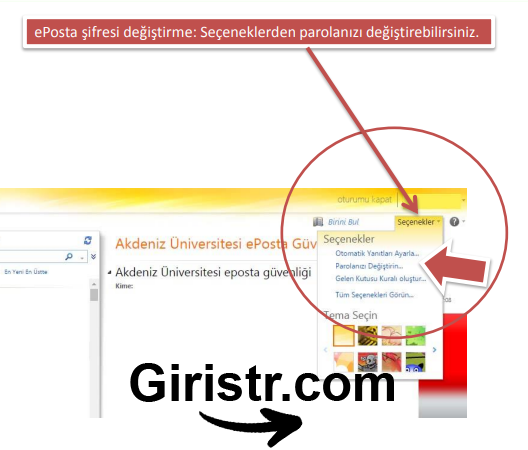 sifre-degistir Akdeniz Üniversitesi Mail Giriş
