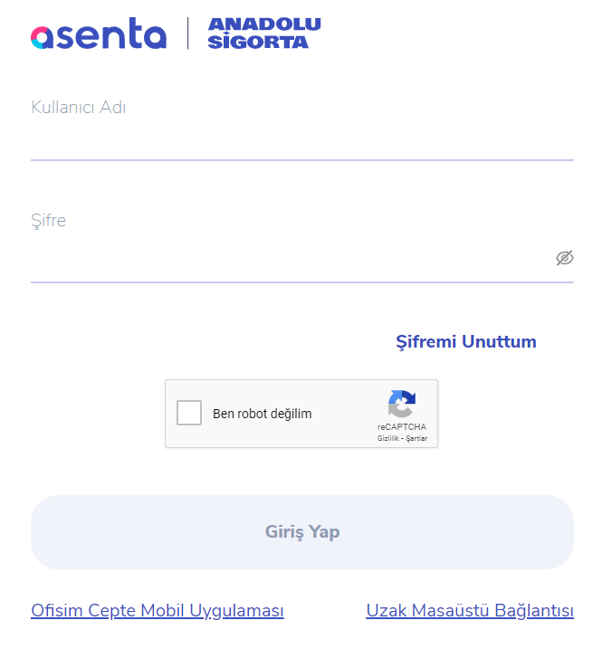 Asenta-Giris Asenta Giriş