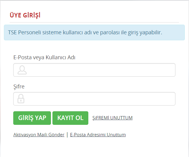 TSE-Giris TSE Giriş