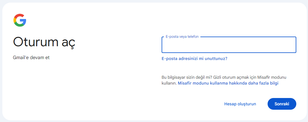 Gmail-Giris Gmail Giriş